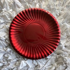 💖Metallic red paper plates- 8 pack bundle
